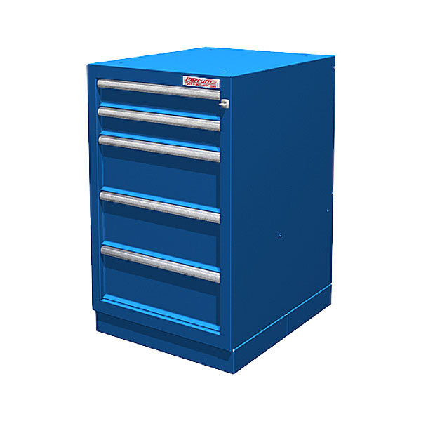 Тумба верстачная с 5 ящиками с напр. на развернутом подшипнике  600х500х820мм - синий  01.405L-5015