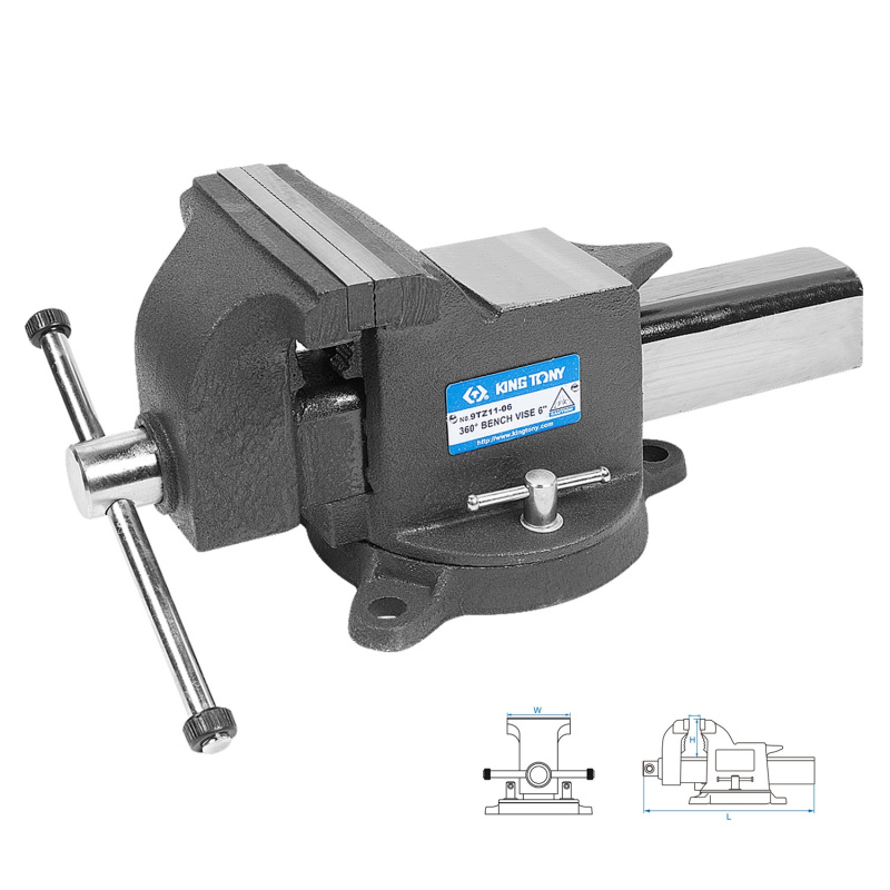 KING TONY Тиски слесарные 150 мм 9TZ11-06