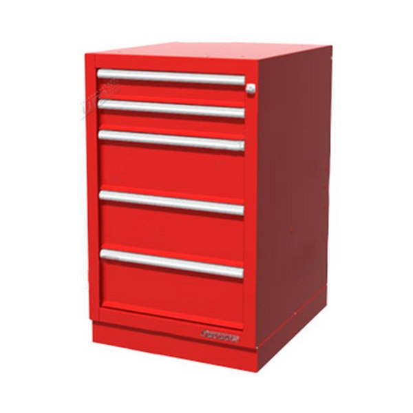 Тумба верстачная с 5 ящиками с напр. на развернутом подшипнике  600х500х820мм - красный 01.405L-3000