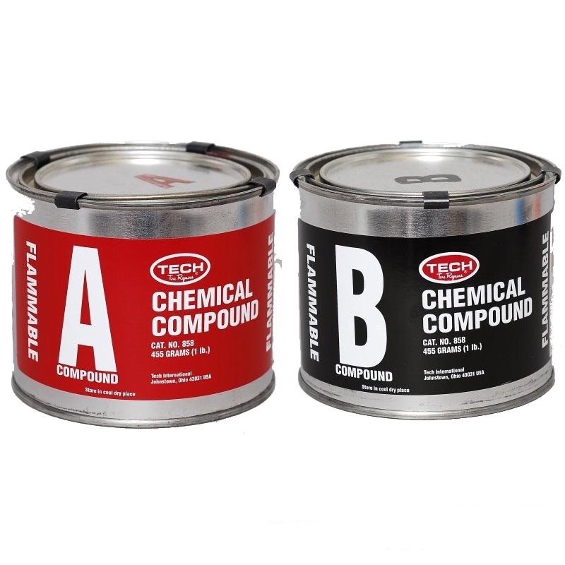 Двухкомпонентный состав для холодной вулканизации (A&B), 2 банки: 455 гр + 455 гр Tech 858