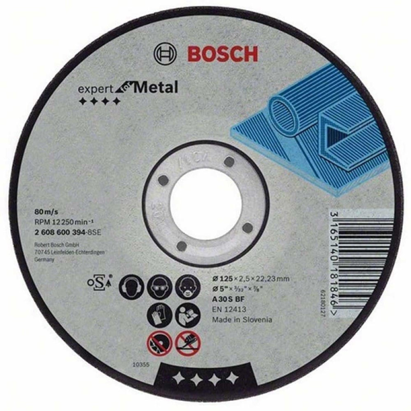 ОТРЕЗНОЙ КРУГ МЕТАЛЛ 125Х2.5 ММ BOSCH 2608600394