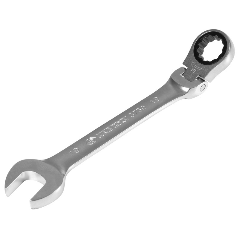 KINGTONY Ключ трещоточный комбинированный с шарниром  19 мм  373019M