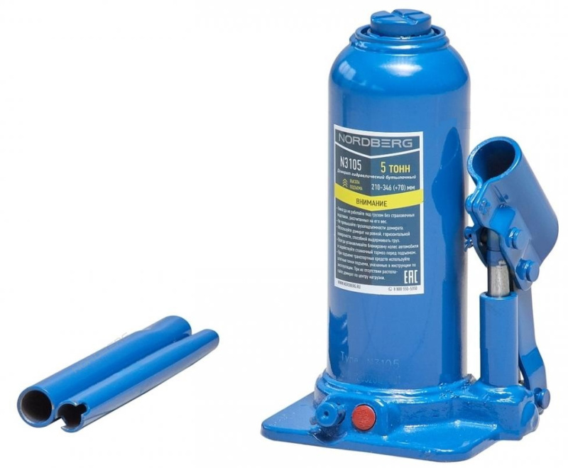 Домкрат бутылочный 3 т NORDBERG N3103