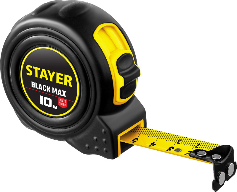 Рулетка STAYER BlackMax 10м / 25мм