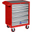 МАСТАК Тележка инструментальная, 6 ящиков, красная 521-06581R